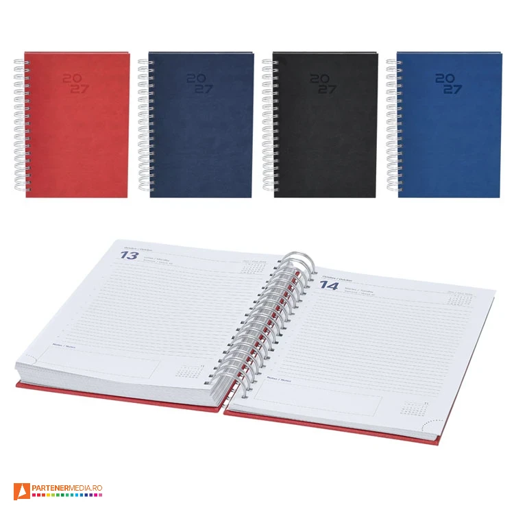 agende promotionale a5 datate 2027 cu spira metalica 21290 agende promotionale a5 datate 2027 cu spira metalica 21290 poza 1