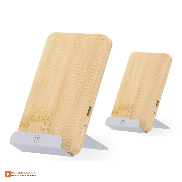 Incarcatoare wireless de 15W din lemn de bambus si aluminiu reciclat incarcatoare wireless de 15w din lemn de bambus si aluminiu reciclat 21324