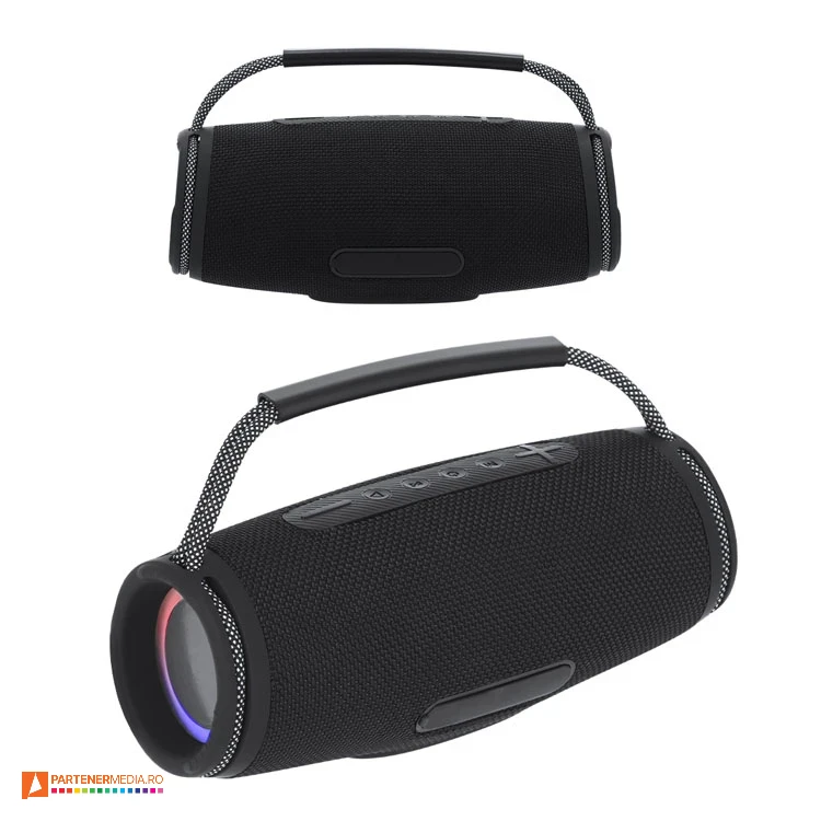 Boxe audio wireless cu LED multicolor si panou de control integrat boxe audio promotionale portabile cu lumina ambientala 21359