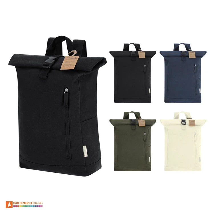 rucsacuri promotionale rolltop cu buzunar frontal vertical 21392 rucsacuri promotionale rolltop cu buzunar frontal vertical 21392 poza 1
