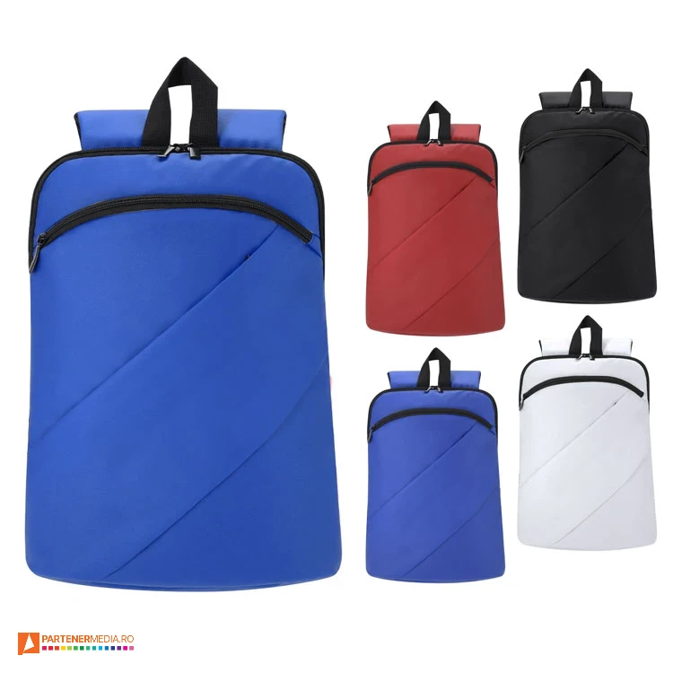 Rucsacuri de laptop cu doua buzunare frontale cu inchidere prin fermoar ascuns rucsacuri colorate din imitatie de piele cu design modern 21402