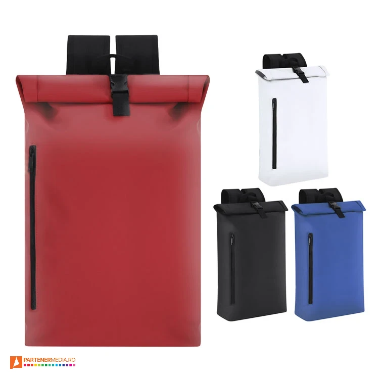 rucsacuri promotionale rolltop din imiatie de piele cu buzunar de laptop 21404