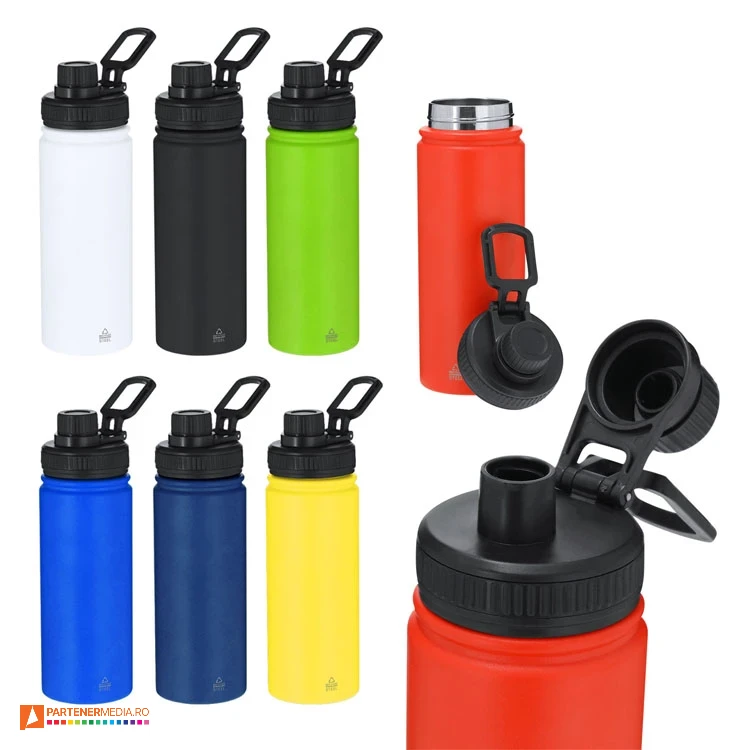 Termosuri promotionale cu capacitate de 550 ml si suprafata mata colorata termosuri din otel inoxidabil cu suprafata colorata