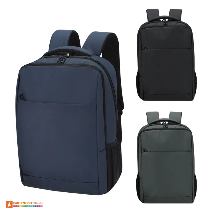 Rucsacuri de laptop cu doua buzunare laterale din plasa si banda elastica pentru troler rucsacuri promotionale de laptop din imitatie de piele 21646
