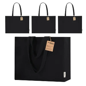 sacose negre din bumbac cu manere lungi 21652