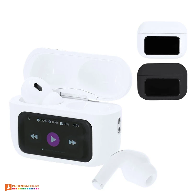 casti audio wireless de tip in ear cu statie de incarcare 21776 casti audio wireless de tip in ear cu statie de incarcare 21776 poza 1