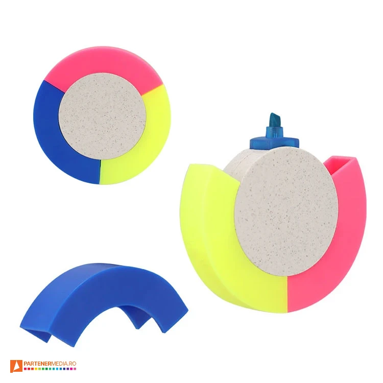 markere promotionale ecologice cu 3 varfuri colorate 21797 poza 1
