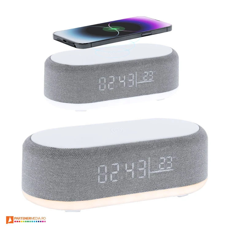 ceasuri de birou cu boxa audio si incarcator wireless de 15w 21870 ceasuri de birou cu boxa audio si incarcator wireless de 15w 21870 poza 1