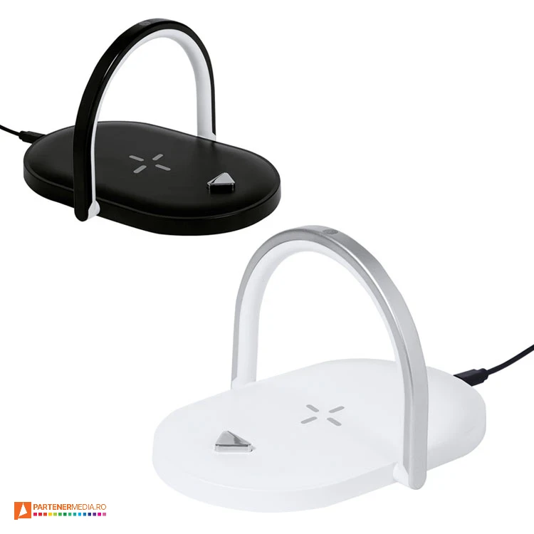 Incarcatoare wireless de 15W, cu lampa cu 32 de LED-uri cu mecanism pliabil incarcatoare wireless cu lumina led ambientala 21872