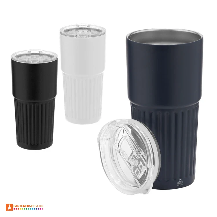 pahare termoizolante promotionale din otel inoxidabil reciclat 21895 poza 1