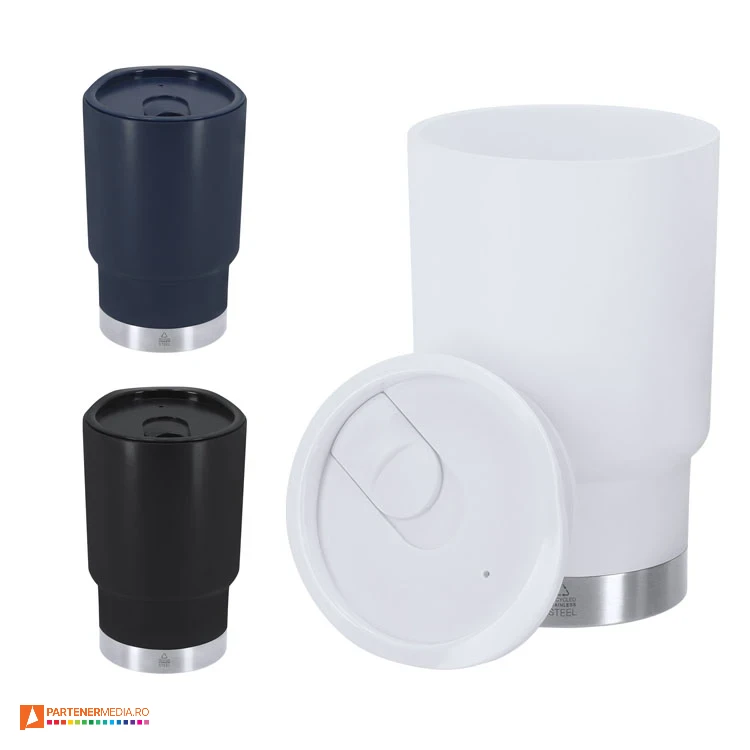 pahare promotionale termoizolante din otel inoxidabil reciclat 22001 poza 1