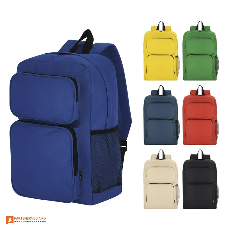 rucsacuri promotionale colorate cu 2 buzunare frontale 22080 rucsacuri promotionale colorate cu 2 buzunare frontale 22080 poza 1
