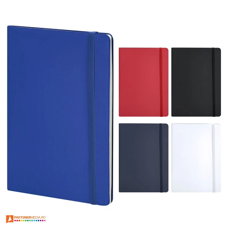 Carnetele A5 cu semn de carte colorat si interior de 80 de file cu liniatura dictando carnetele promotionale a5 cu design clasic 22123