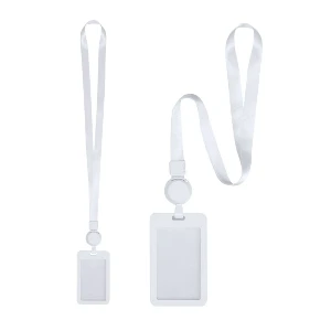 lanyard uri cu fir retractabil si suport din plastic pentru ecusoane 22132