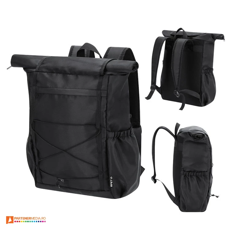 rucsacuri promotionale rolltop cu snur elastic frontal 22216 rucsacuri promotionale rolltop cu snur elastic frontal 22216 poza 1