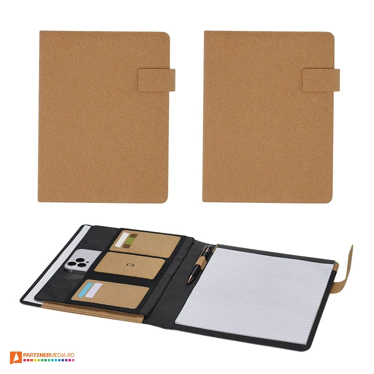 mape a4 din pluta cu multiple buzunare interioare si blocnotes 22316 mape a4 din pluta cu multiple buzunare interioare si blocnotes 22316 poza 1