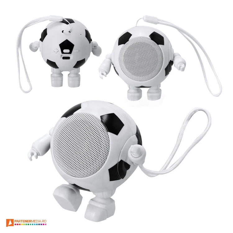 Boxe audio cu conexiune bluetooth 5.3, putere de 3W si baterie de 500 mAh boxe audio wireless cu design de minge de fotbal 22370