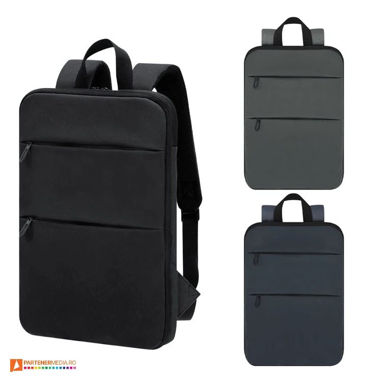 Rucsacuri extensibile din poliester 600D si imitatie de piele, cu doua buzunare frontale rucsacuri extensibile promotionale cu buzunar de laptop 22450