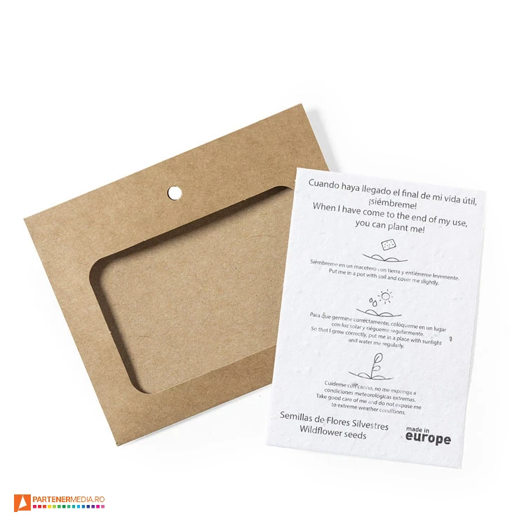 ecusoane promotionale ecologice cu seminte de flori 2643 poza 1