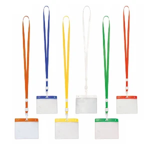 lanyard uri colorate cu suport de ecuson orizontal 3709