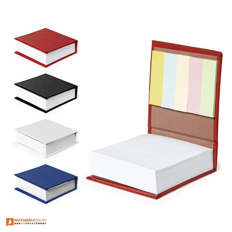Notepad-uri cu 200 de file albe si 125 de etichete tip semn de pagina notepad uri cu etichete colorate tip semn de carte 3805