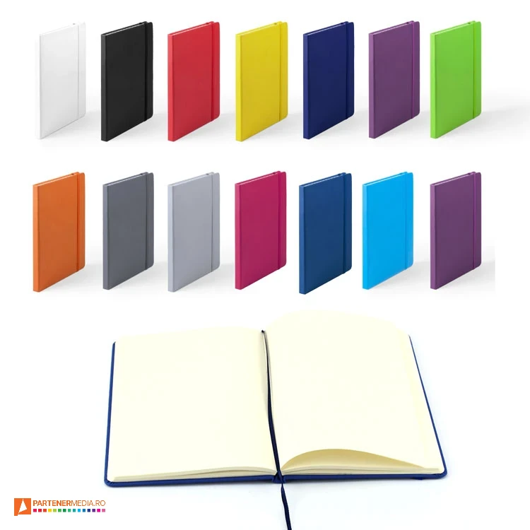 Carnetele A5 cu interior cu 100 de file veline si semn de carte carnetele promotionale cu coperti colorate a5 4060