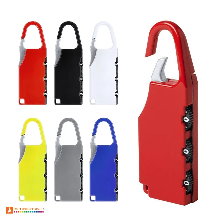 Lacate metalice cu design compact si cod numeric din 3 cifre lacate metalice cu cifru pentru bagaje 4377