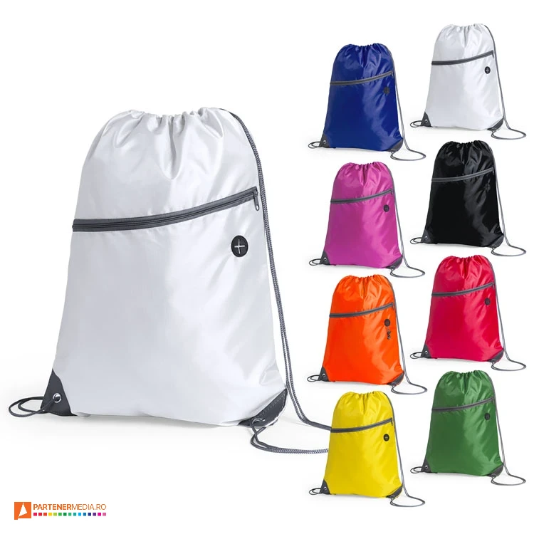 Rucsacuri drawstring cu orificiu pentru casti si buzunar frontal cu fermoar rucsacuri drawstring cu iesire audio si buzunar frontal cu fermoar 4780