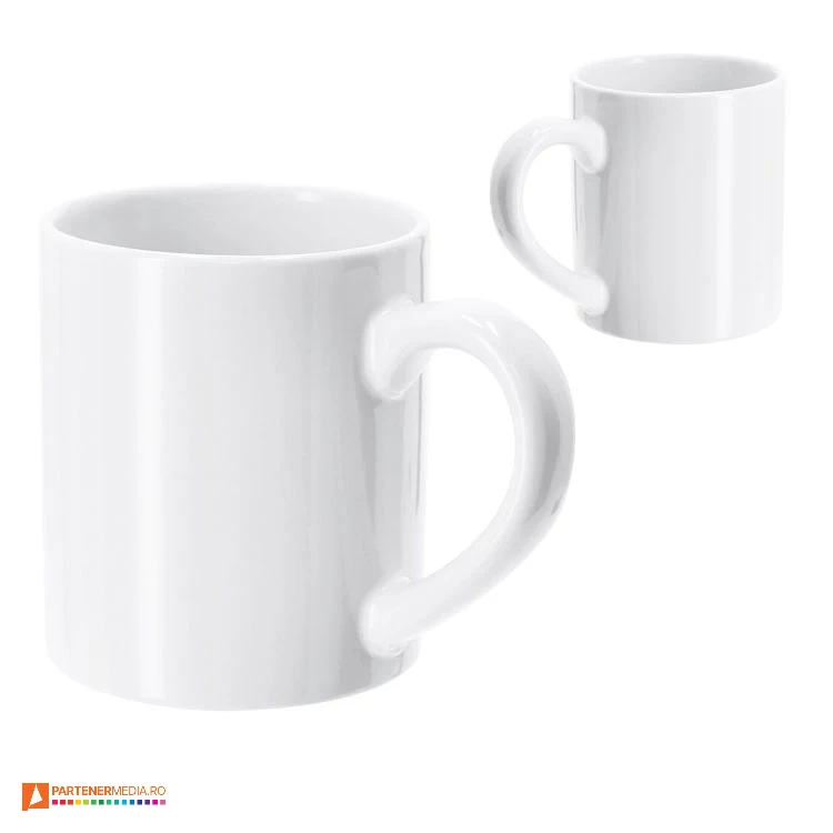 cani albe sublimabile de 250 ml din ceramica cu design clasic 5183 cani albe sublimabile de 250 ml din ceramica cu design clasic 5183 poza 1