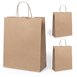 sacose promotionale din hartie kraft cu burduf de 11 cm 5484