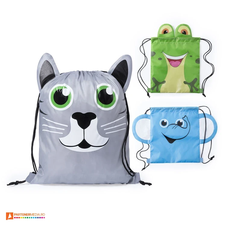 rucsacuri de copii de tip drawstring cu animale 5705 rucsacuri de copii de tip drawstring cu animale 5705 poza 1