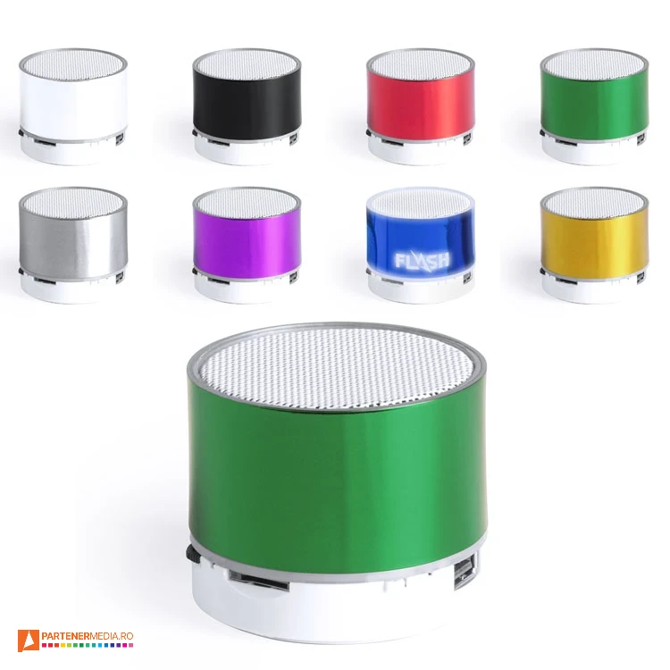 Boxe audio cu conexiune wireless prin bluetooth 3.0 si functie hands-free boxe audio portabile cu suprafata luminata led 5775