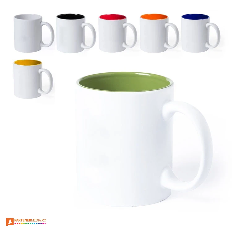cani ceramice albe cu interior colorat 5836 poza 1