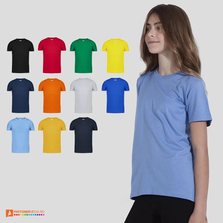 tricouri keya colorate pentru copii din bumbac cu maneci scurte 5874 poza 1