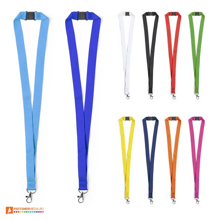 lanyarduri promotionale colorate cu catarama si carabina 6102 poza 1
