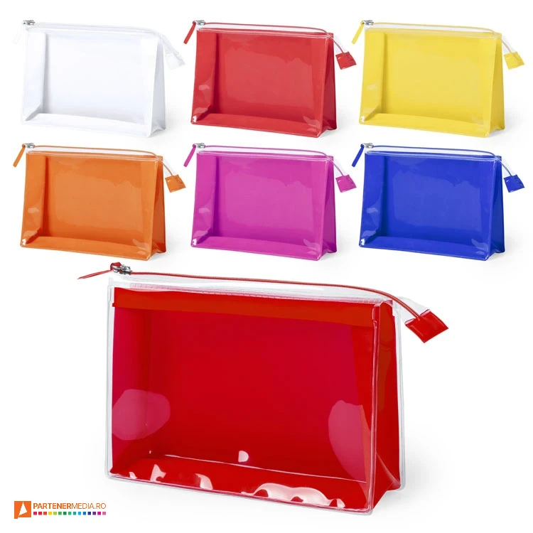 genti cosmetice colorate transparente 6160 genti cosmetice colorate transparente 6160 poza 1