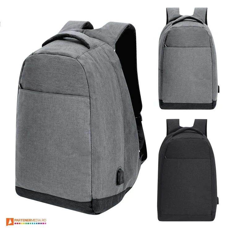 Rucsacuri de laptop din poliester 300D cu buzunar frontal cu fermoar ascuns rucsacuri promotionale cu buzunar de laptop si design urban 6220
