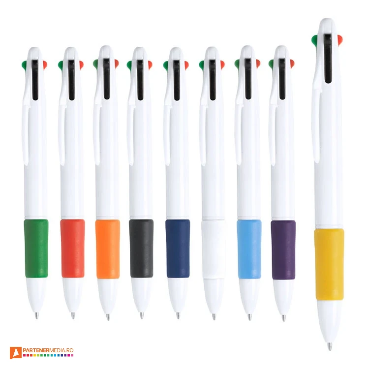 pixuri albe cu grip colorat si 4 paste de scris 6336 pixuri albe cu grip colorat si 4 paste de scris 6336 poza 1