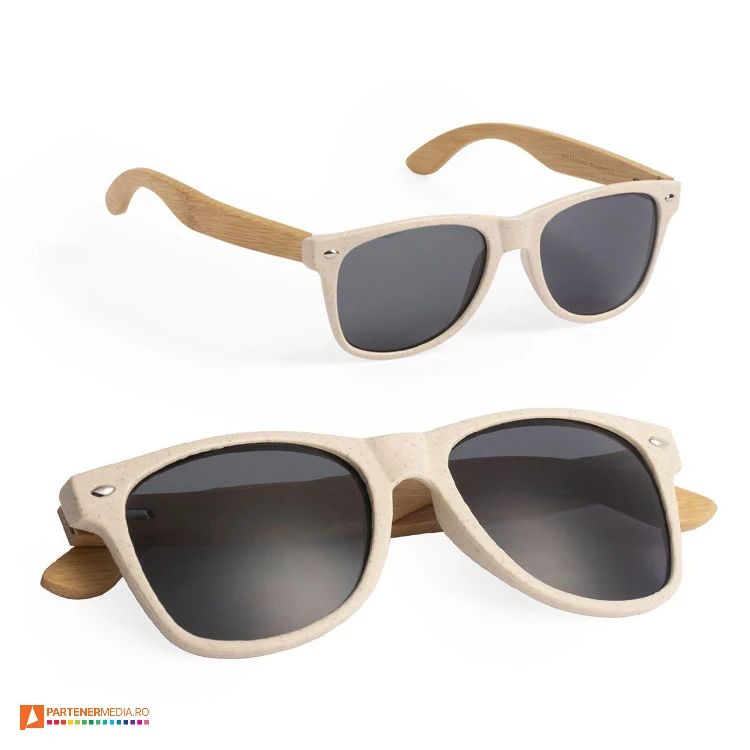 ochelari de soare promotionali cu rama din lemn 6355 ochelari de soare promotionali cu rama din lemn 6355 poza 1