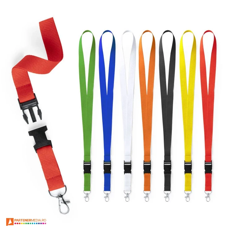 lanyarduri colorate cu catarama din plastic si carabina 6415 lanyarduri colorate cu catarama din plastic si carabina 6415 poza 1