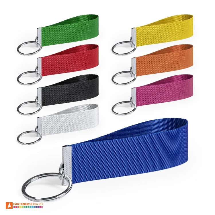 brelocuri promotionale cu banda colorata din poliester 6488 brelocuri promotionale cu banda colorata din poliester 6488 poza 1