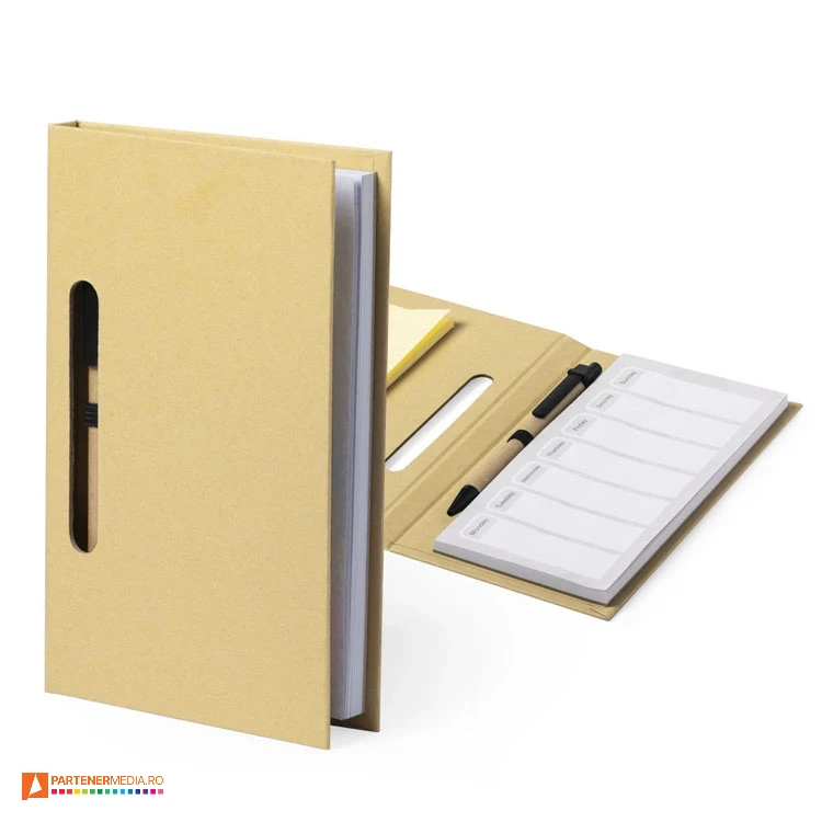 Blocnotes-uri cu 25 de notite adezive galbene medii si 125 de etichete colorate blocnotesuri cu pix organizator si etichete colorate 6543