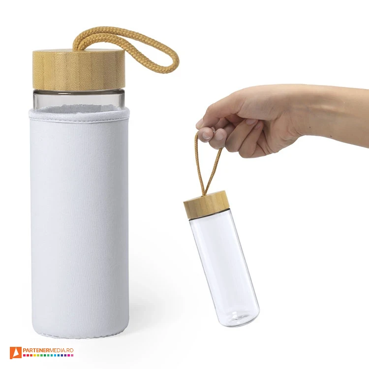 sticle promotionale de 530 ml cu husa alba din neopren 6582 sticle promotionale de 530 ml cu husa alba din neopren 6582 poza 1