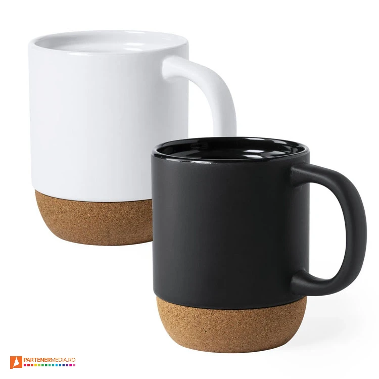 cani ceramice cu baza din pluta 6585 cani ceramice cu baza din pluta 6585 poza 1