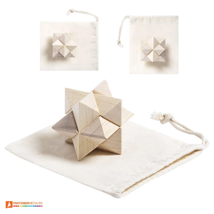 jocuri de puzzle 3d cu piese din lemn si forma de stea 6781 poza 1