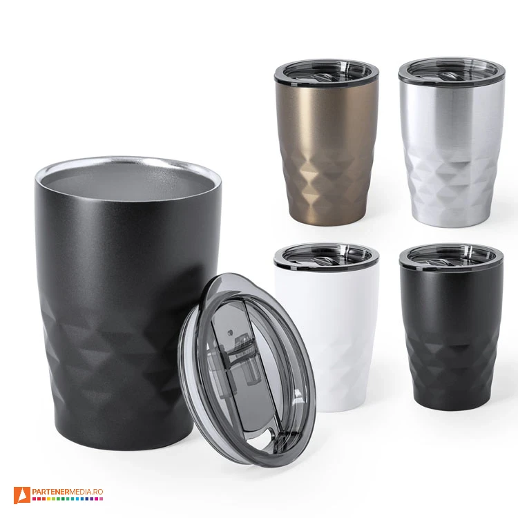 pahare termoizolante de 350 ml cu design modern 6860 poza 1