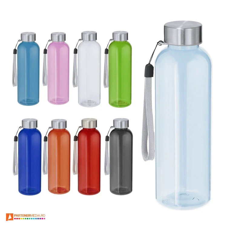 bidoane de 600 ml transparente din plastic reciclat 6871 poza 1
