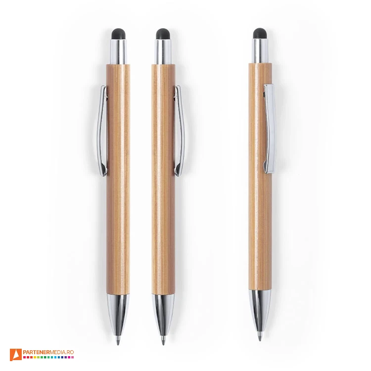 pixuri din lemn cu varf touch pen si design clasic 6886 pixuri din lemn cu varf touch pen si design clasic 6886 poza 1
