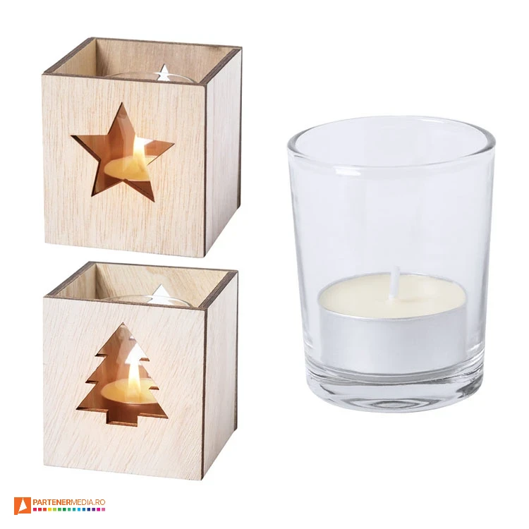 candele din sticla cu lumanare tip pastila si decoratiune din lemn 6904 candele din sticla cu lumanare tip pastila si decoratiune din lemn 6904 poza 1