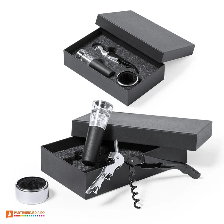 seturi de accesorii pentru sticle de vin cu cutie de cadou 6993 seturi de accesorii pentru sticle de vin cu cutie de cadou 6993 poza 1